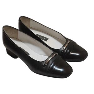 Bally  Office Siren Women's Black Leather Loafer Shoes Preppy Size 37.5/US 7.5